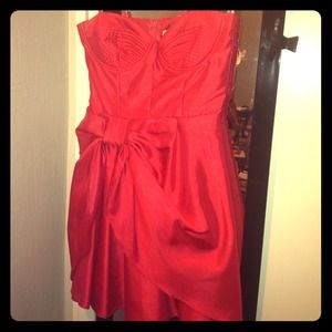 Red spaghetti strap dress