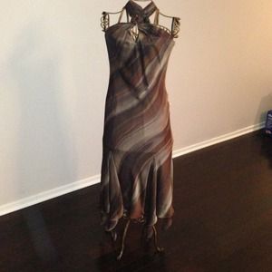Chocolate strapless dress