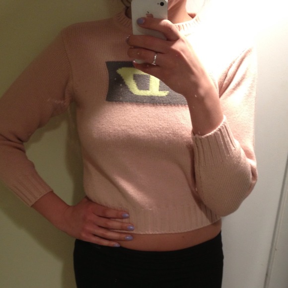 DIESEL pale retro pink sweater