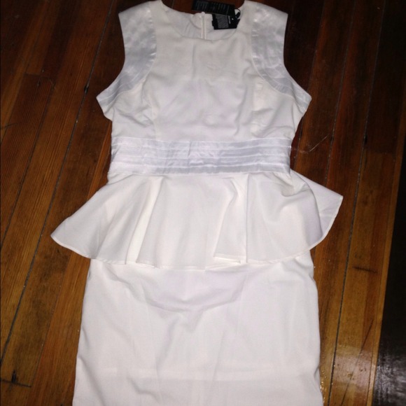 White Peplum dress
