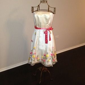 Floral Strapless Dress