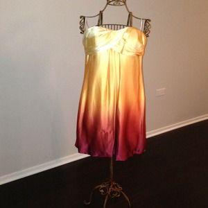 Strapless multicolored dress