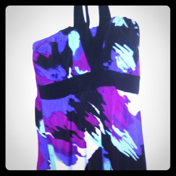 Multi colored halter top
