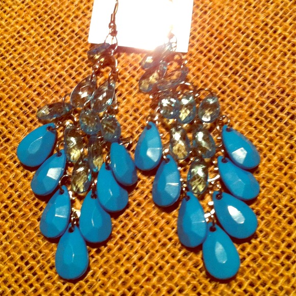 💌New blue chandelier earings