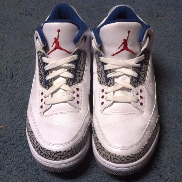 SOLD!! MEN'S Jordan 3 True Blue high tops - Picture 1 of 3