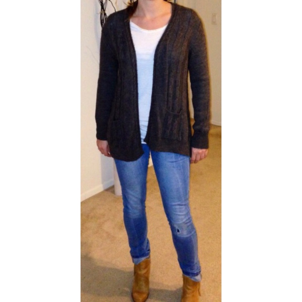 ✨Brand New✨Mango dark brown knit cardigan