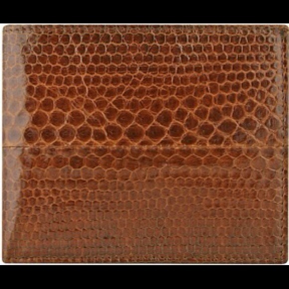 Men's light brown snake skin wallet