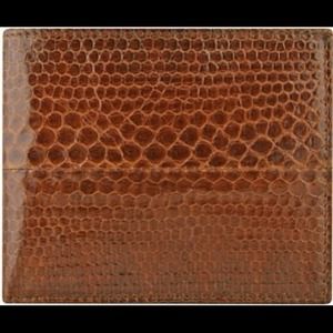 Men's light brown snake skin wallet