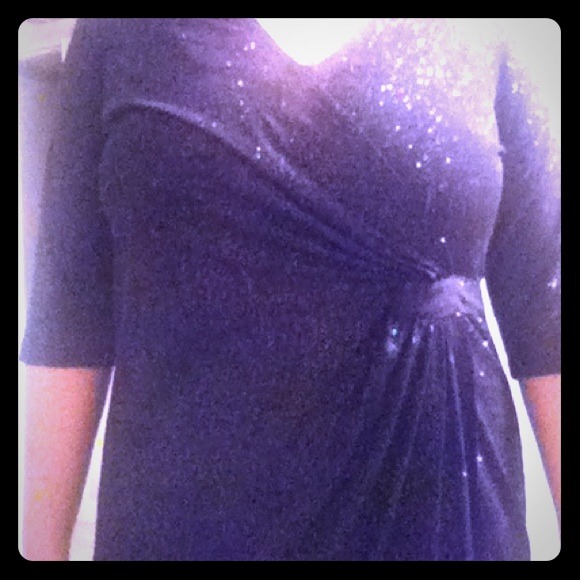 Black 3/4 glittery dress size 14