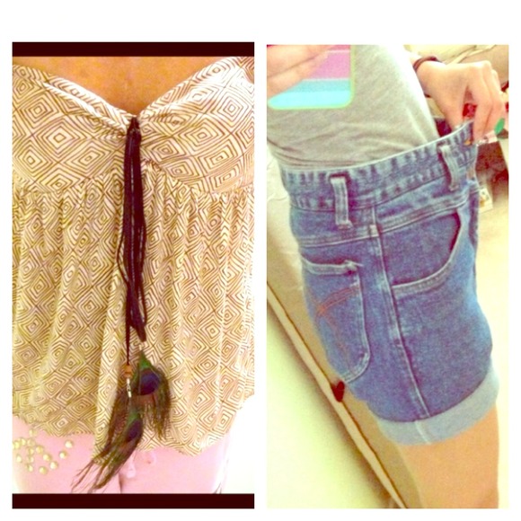 Strapless top/high waist bundle!!!!!