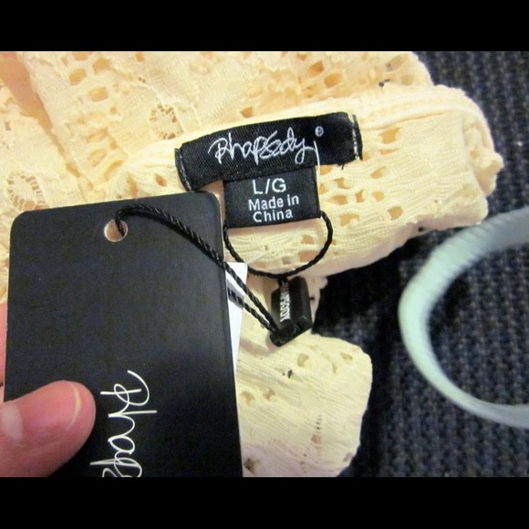 New lace orange dress size Large. - Picture 4 of 4