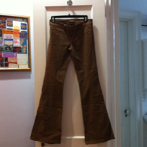 J Brand tan flare leg five-pocket pants - size 26