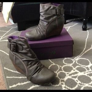 New wedge booties