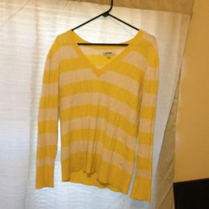 XL old navy yellow striped sweater