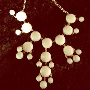 Cream and gold bauble necklace