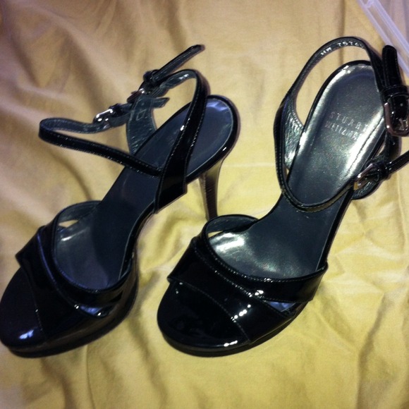 Worn once! Stuart Weitzman 6.5us black 4inch heel