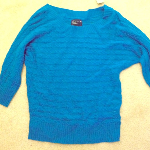 American Eagle cross knit sweater