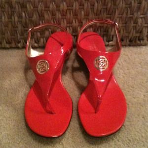 Anne Klein small wedge sandal size 10