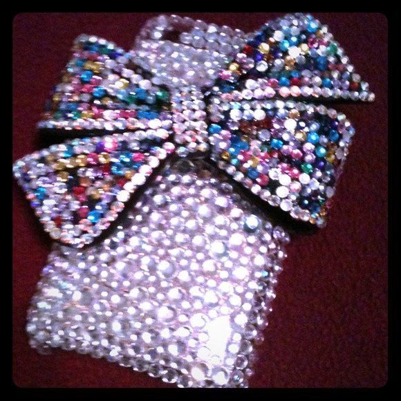 Bow & Rhinestones iphone 3gs case