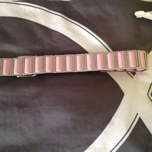 Pink and silver belt