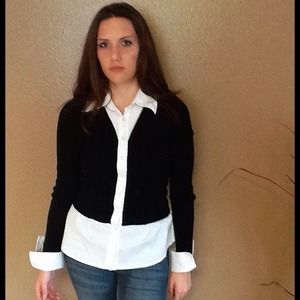Black and white sweater