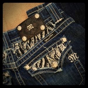 💕Miss Me's💕 Zebra 💎Bling💎 Sz. 26