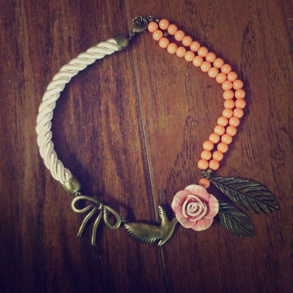 Peachy pink necklace
