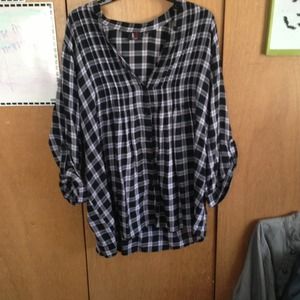 Button down plaid shirt