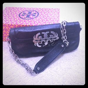 Tory Burch evening bag black w/ chain strap