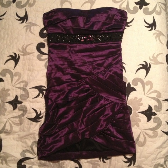 Purple cocktail dress