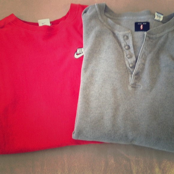 2 men's shirts one Nike and one Levi's