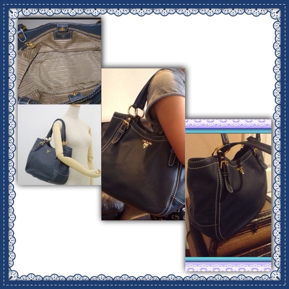 π―%Authentic Prada sacca 2 manici vit daino tote - Picture 3 of 4