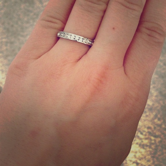 Pretty channel set cocktail ring