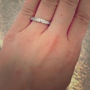 Pretty channel set cocktail ring