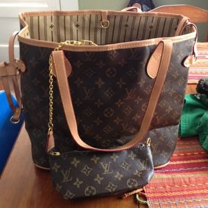 LV bag. Trade for small one with leather handles.
