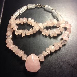 Rose quartz necklace