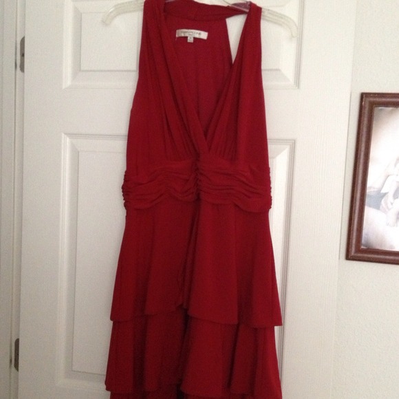 Maroon colored dress