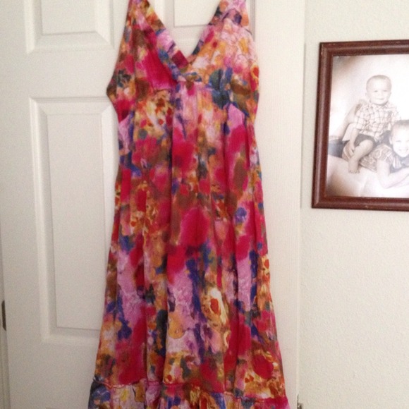 Long multi color maxi