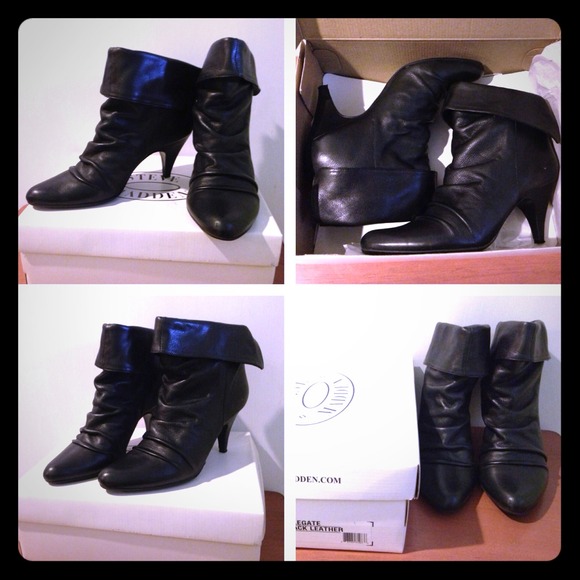 Steve Madden Shoes - Steve Madden Aplegate Black Leather Booties