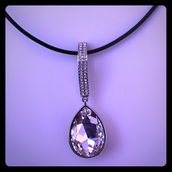 teardrop crystal necklace"just reduced"!