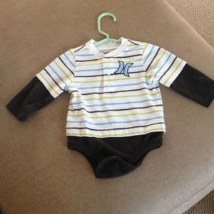 Hurley long sleeve onesie