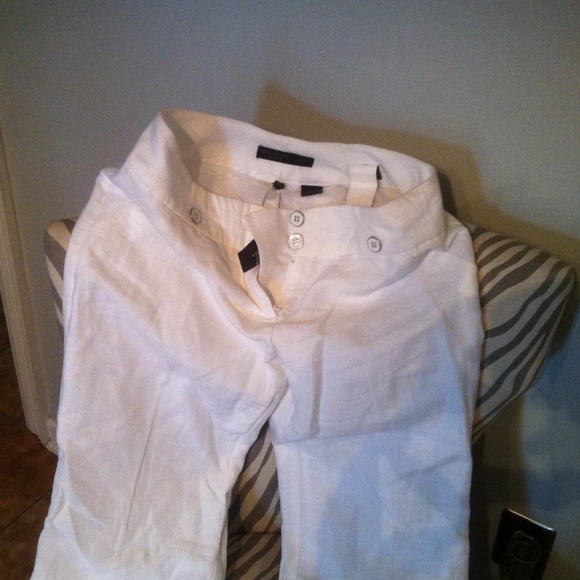 The Limited Pants - White Limited linen pants