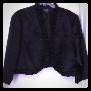 Blk silk shrug jacket
