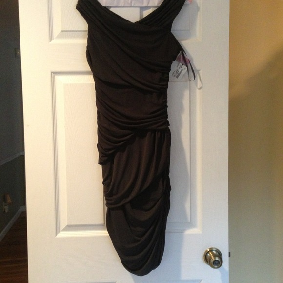 Dark grey evening dress