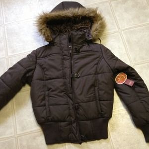 . Traded  NWT brown jacket with removable hood