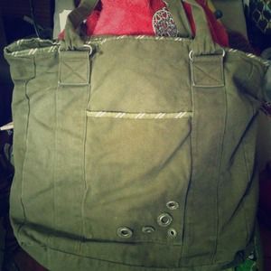 Dark Green Large Tote Bag