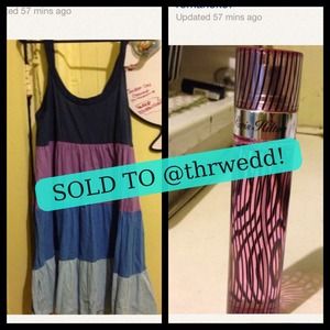 1 dress and Paris hilton perfume