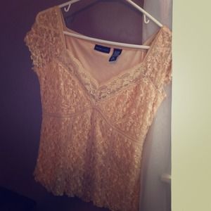 Lace shell - cream/ivory