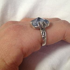 Sold!!!!Sterling silver and cut glass Silpada ring