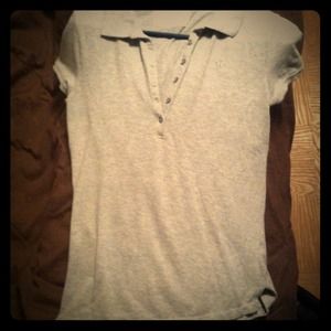 A gray Aeropostale polo.